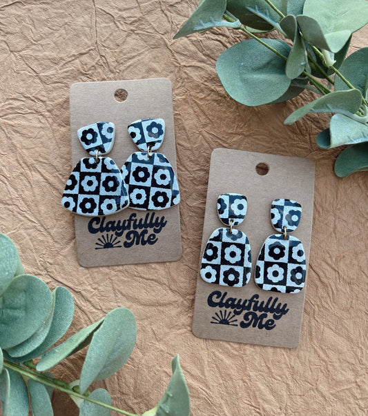 Flower Checkerboard Dangles