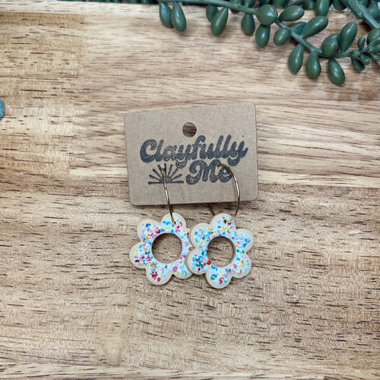 Sprinkle Flower Hoops