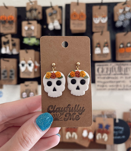Large Floral Skulls