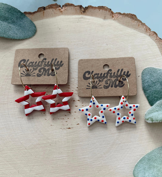 Star Cut Out Hoops