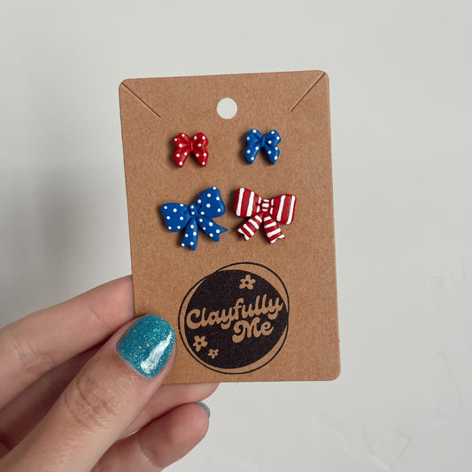 July 4th Bow Studs