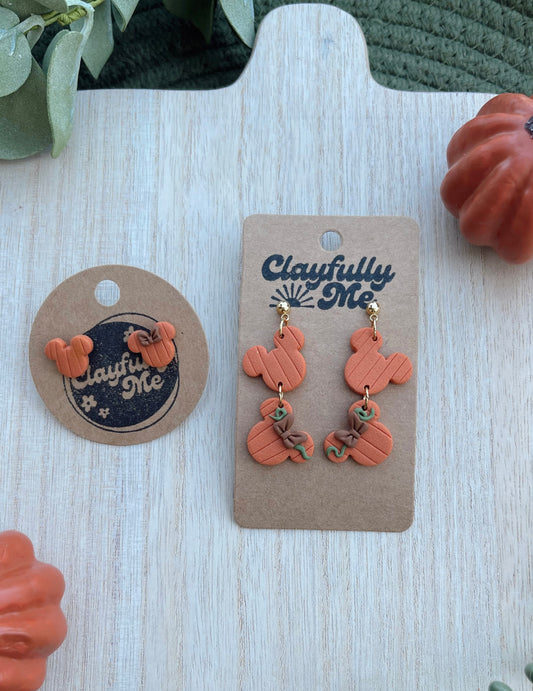 Pumpkin Mouse Earrings