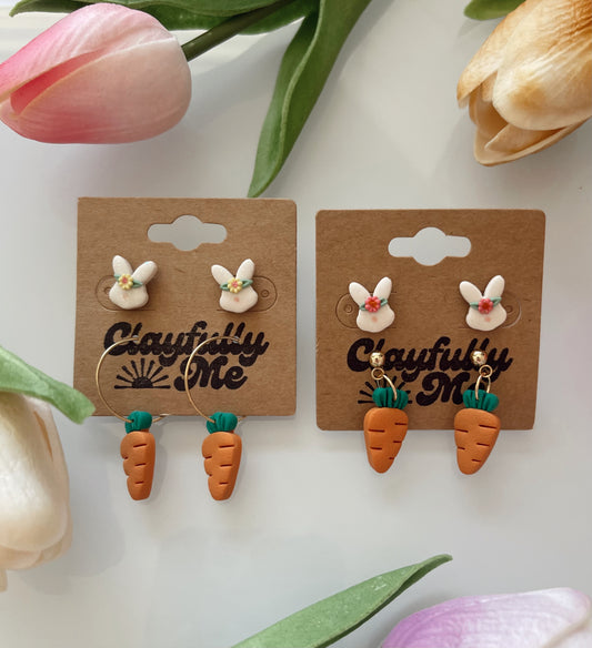 Floral Bunny w/ Carrots