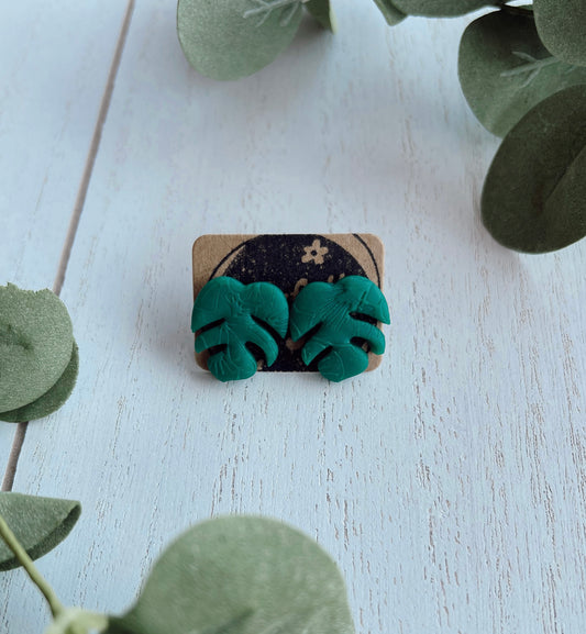 Monstera Studs