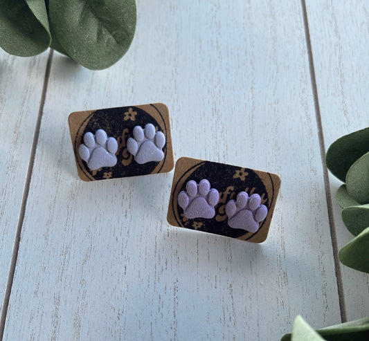 Paw Print Studs