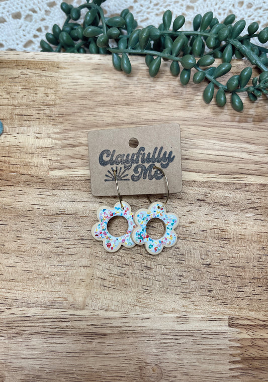 Sprinkle Flower Hoops