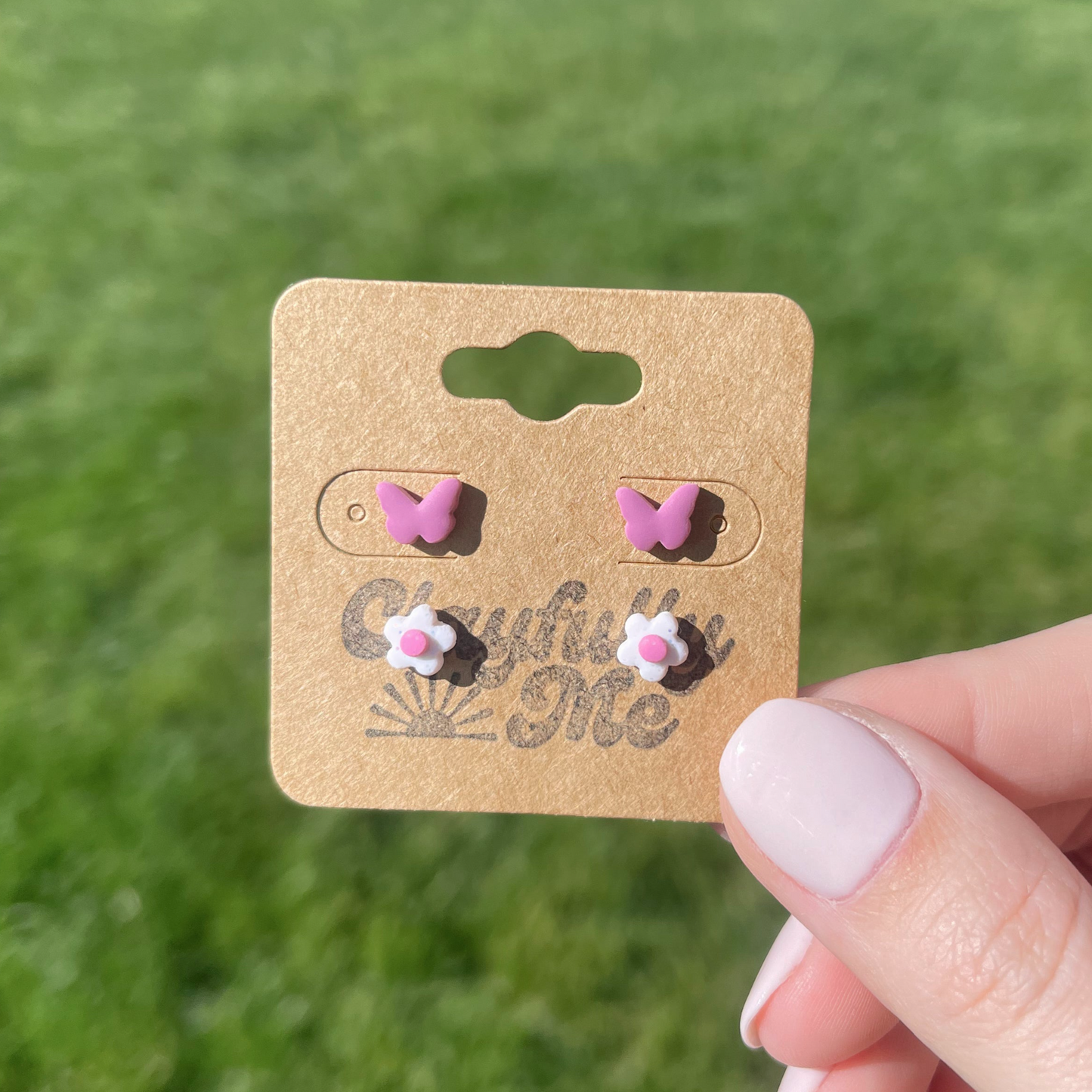 Mini butterfly/flower studs