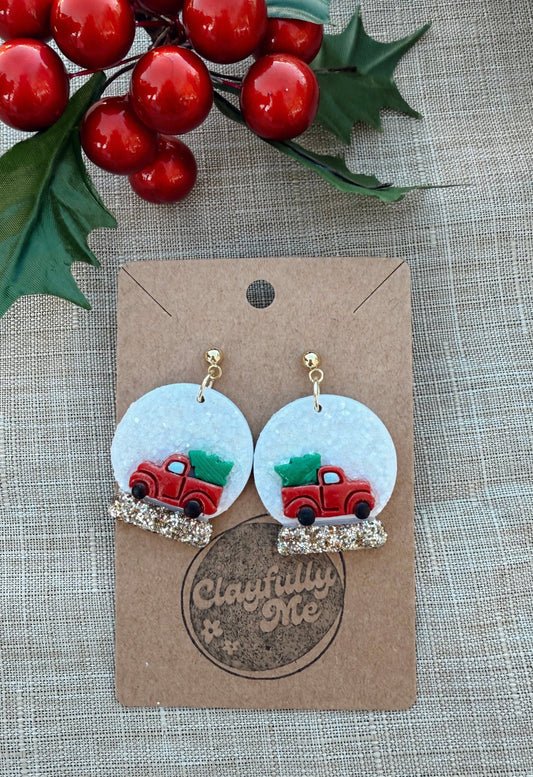 Sparkly Vintage Truck Snow Globes
