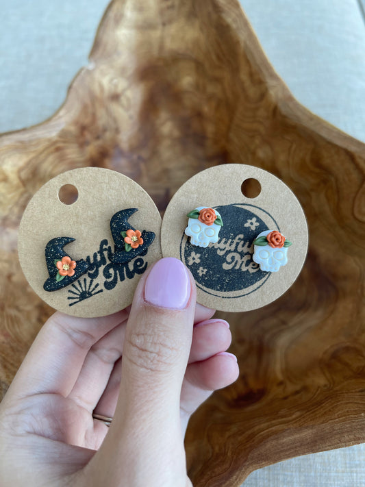 Witch Hat / Skull Studs