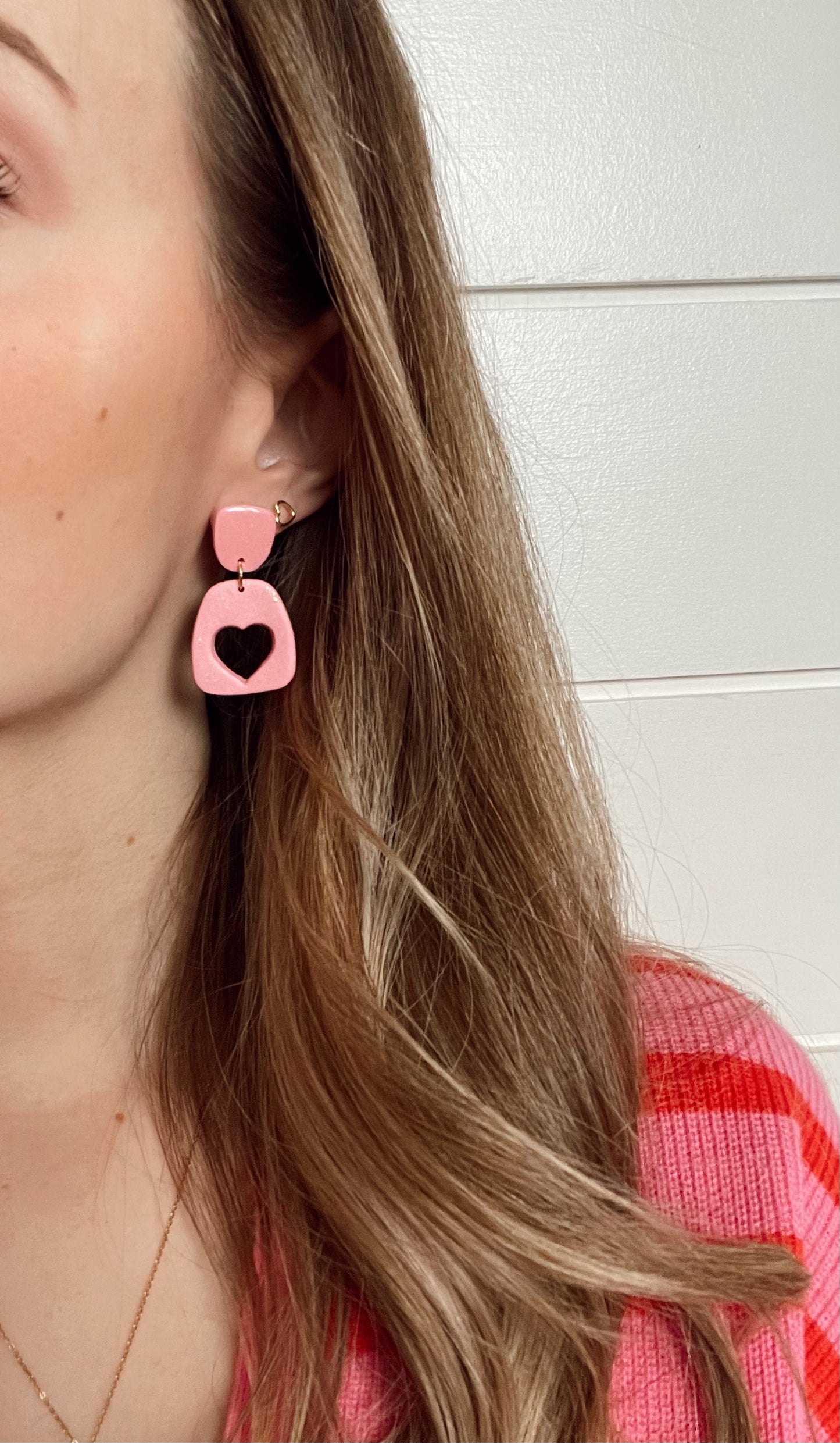 Pink Heart Dangles