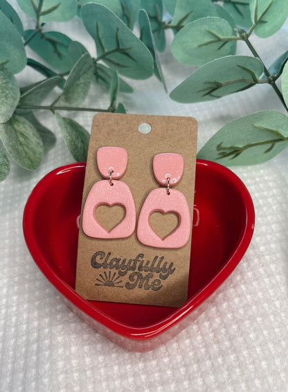 Pink Heart Dangles