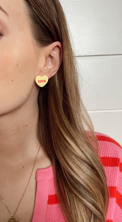 Candy Heart Studs